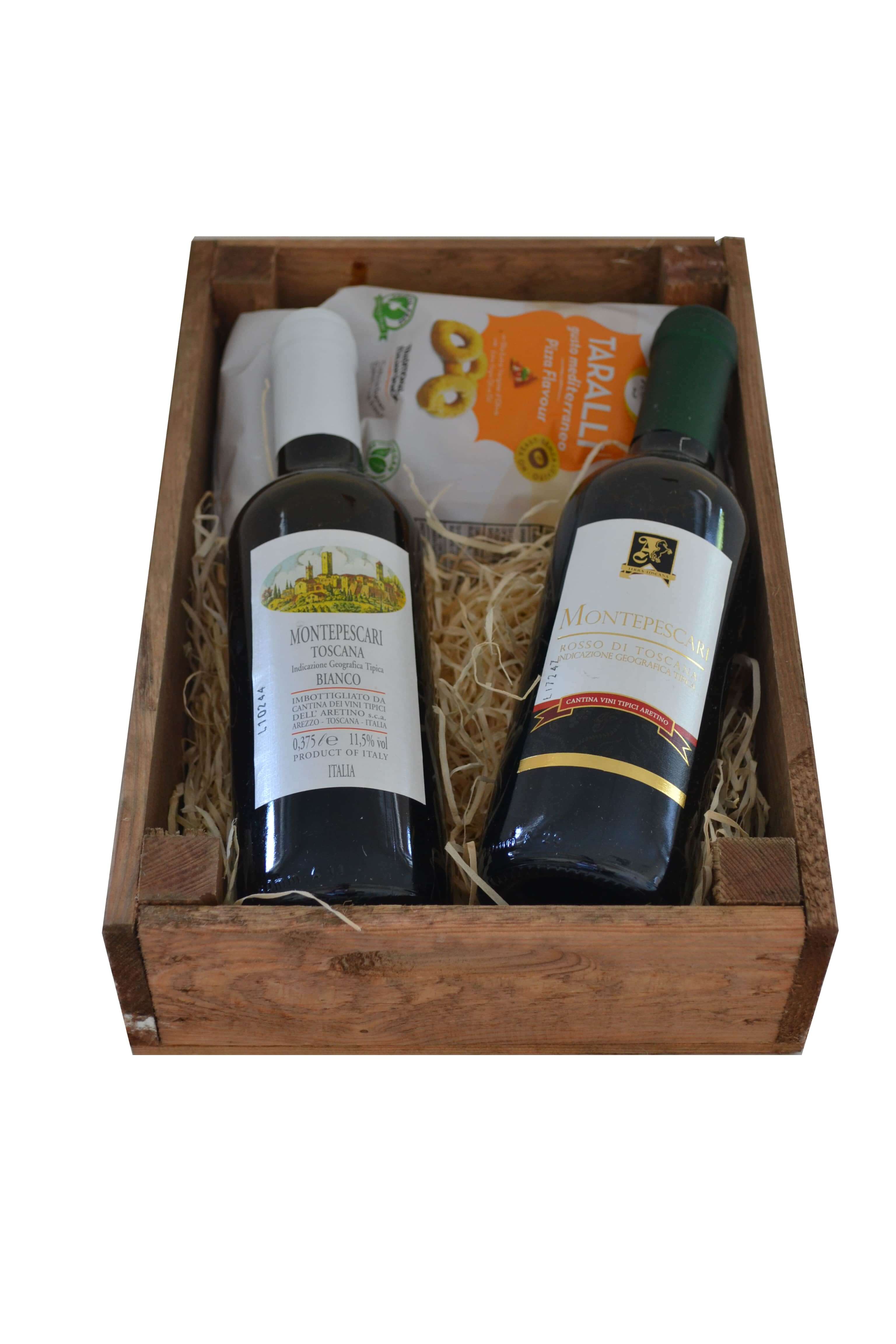 Vintage wooden box wine